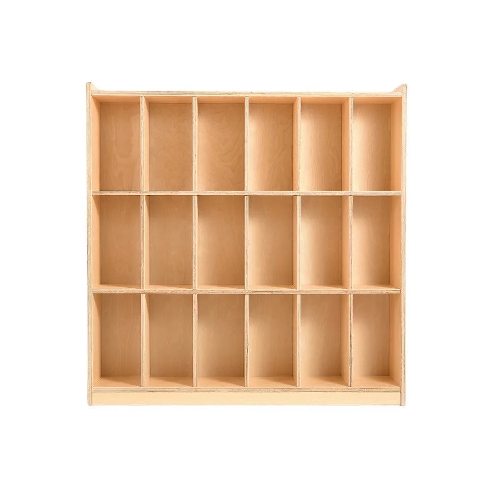 Wooden Preschool Furniture School Bag Cabinet Montessori Kids Wooden Furniture Wooden School Bag Cabinet for Nursery