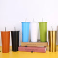 750ml Stainless Steel Tailless Vacuum Straw Cup Large Capacity Insulated Cold Water Bottle with 5L Lid for Back to School