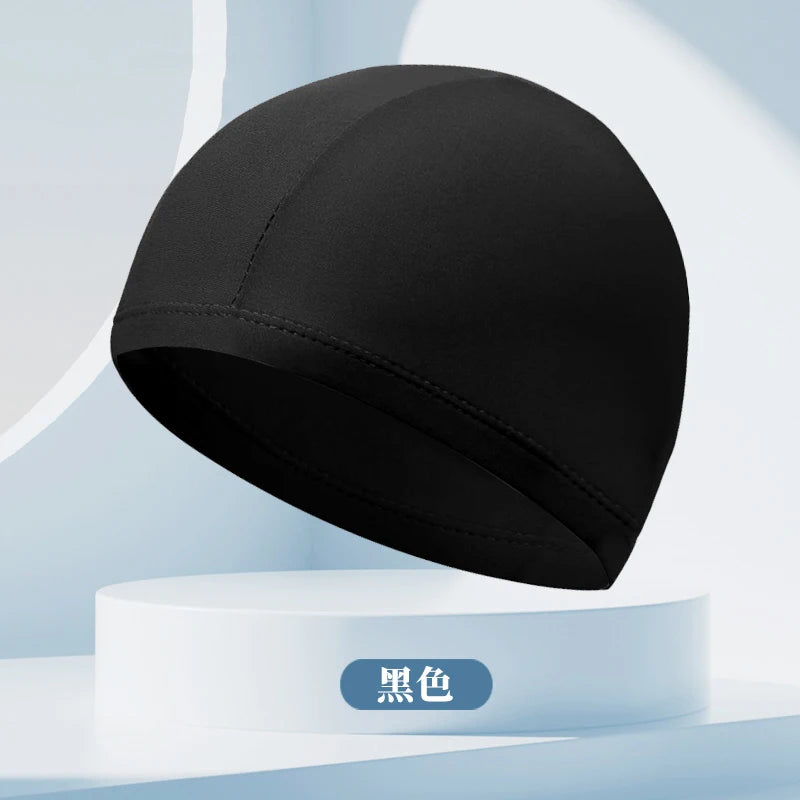 Ultrathin Durable Nylon/Silicone Waterproof Swimming Cap Custom Logo for Long Hair Ear Protection High Elasticity Swimming
