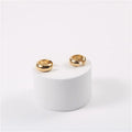 Best Seller Women No Ear Hole Earrings 3mm 6mm 18K Gold Plated 316L Stainless Steel Ear Cuff