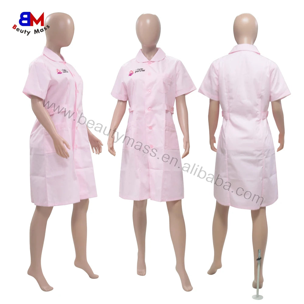 Custom logo Nurse Uniform Sets Good Quality Short Sleeve Unisex Cotton Doctor Nurse Accessories for Work