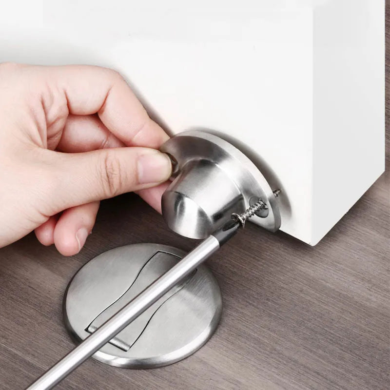 Color Optional Door Suction Semicircular Stainless Steel 304 Hidden Magnetic Door Stopper for Wooden Door