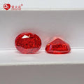 Top Quality 5a+ Fancy Dark Padparadscha Color 4k Oval Crushed Ice Cut Loose Cubic Zirconia