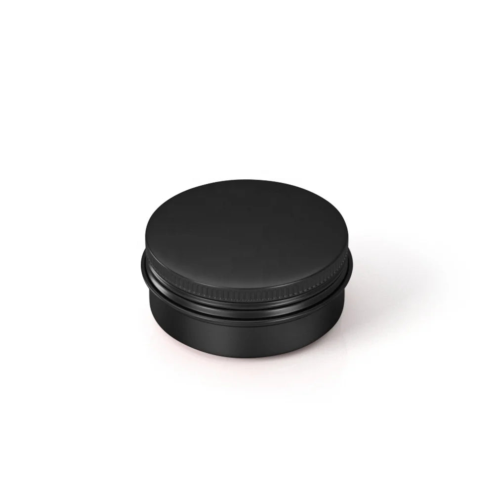 15ml Matte Black Metal Can Empty Aluminum Cream Jar With Lids