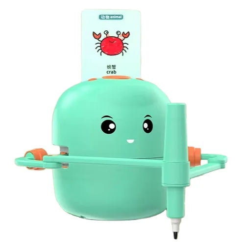 Educational Toddlers Drawing Robot Machine Flash Card Drawing Enlightenment Painting Teaching AI Robot for Kids Study