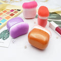 Custom Brand Logo Natural Hair Flat Top Single Blending Brush Factory-Packed Powder Foundation Makeup Convenient Handle Face
