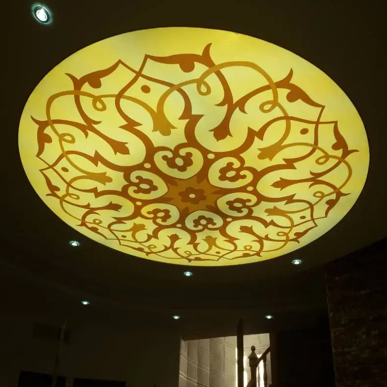 Cheap Price Aluminum Circle Round Shape Stretch Baffle Ceiling Double Layer Tiles Suspended Stretch Ceiling