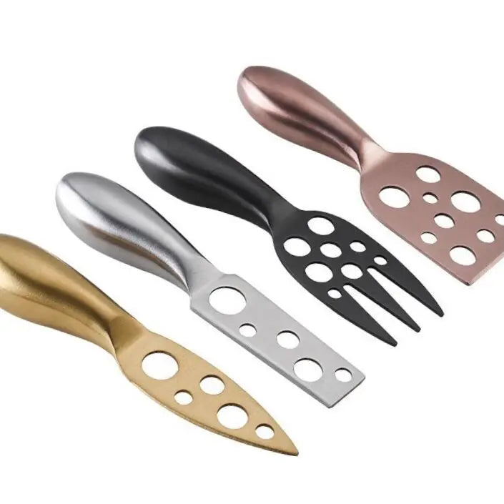 Stainless Steel Cheese Knife Fork 6 Piece Set Kitchen Jam Knife Spreader Baking Shaver Cream Cheese Knife Set