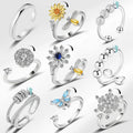 Cross-border Hot Creative 9-piece Set for Men and Women Rotating Opening Motion Worry Ring Spinning Rings
