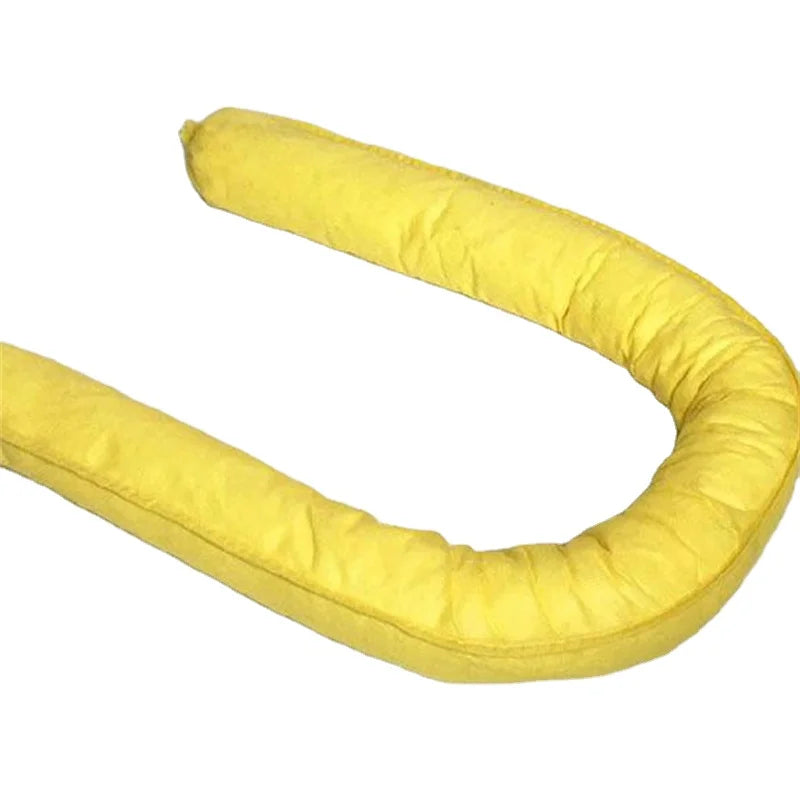 Oilspillpro CHA-B7612 Sorbent Yellow Socks Chemical Absorbent Boom for Factory Spill Leakage