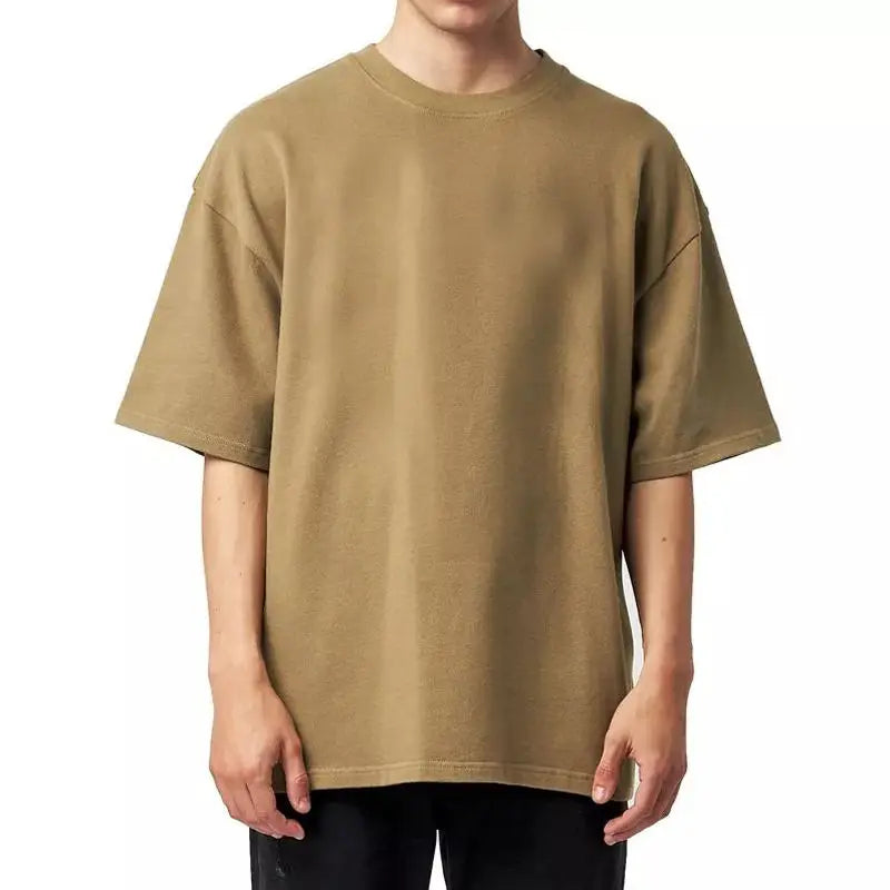 Wholesale Heavyweight Oversized Tshirt Blank Plain Heavyweight 100% Cotton T Shirt Streetwear Custom Men Oversized Tshirt