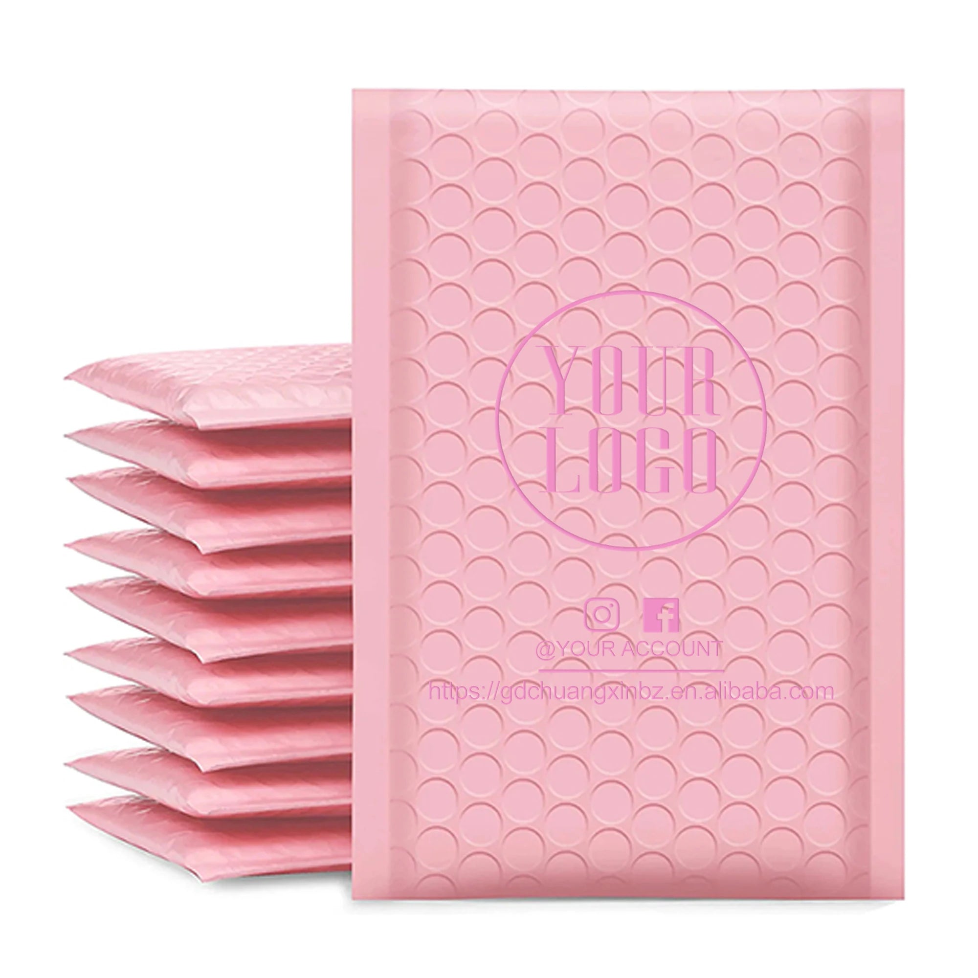GDCX Custom 10x13 Logo Mailing Bag Strong Adhesive Thickened Logistics Mail Shipping Plastic Bubble Packaging Bag Bubble Mailer