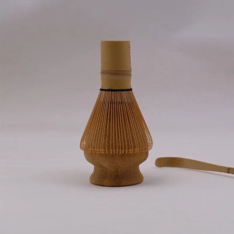 3pcs Matcha Mixing Tools Teaware Set Tea Spoon Chasen Holder Bamboo Matcha Whisk Kit