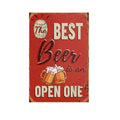 Vintage Metal Tin Sign: Retro Cafe Food Advertising Plaque for Retail Store Wall Decor Poster