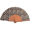 Handmade Spanish Wooden Folding Fan - Custom Portable Hand Fan with Animal Print High-Quality Customizable Wood for Women & Men