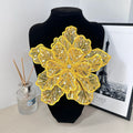 Luxury Beaded Flower Applique Patch Handmade Sequin Embroidery Floral Applique for Wedding Dress DIY Clothing Decoration