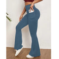 F230328 Factory Wholesale Custom Logo Plus Size Leggings High Waist Soft Yoga Pants Flare Pants With Pockets