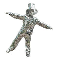 Customized LED Intelligent Light Sensitive Mirror Suit Creative Technology Ballroom Performance Wear for Stage Parade