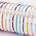 Factory New Design Handmade Adjustable Tiny String  Natural Fresh Water Pearl Miyuki Beaded Bracelet Color Block Beaded Bracelet