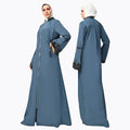 Latest Wholesale Turkish Open Islamic Embroidered Sleeve Abayas Dresses with Polyester Breathable Elegant Modest Design