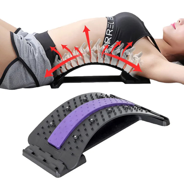 Fitness Lumbar Support Stretch Equipment Back Massager Stretcher for Spinal Pain Relieve