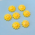 Resin Cute Cartoon Sunflower Figurines Flat Back Stone DIY Wedding Jewelry Decor Scrapbooks Accessories Crafts