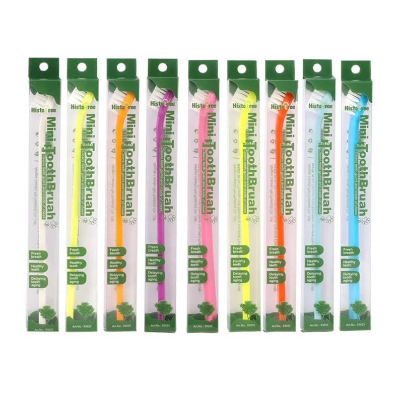 Factory Wholesale Pvc Box Packaging Plastic Small Pet Tooth Brush Cat Dog Toothbrush