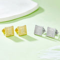 J021 Abiding Popular Jewelry Wholesale Hiphop 925 Sterling Silver Screw Back Hip Hop VVS Moissanite Earrings Men MegaBDM