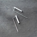 S925 Sterling Silver Square Fashion Earrings Female Simple Designer Earrings Brushed Geometric Earrings Women Fine Jewelry