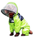Pet Dog Waterproof Raincoat Jumpsuit Reflective Rain Coat Hooded Waterproof Jackets Small Dog Outdoor Clothes Pet Supplies