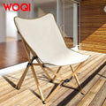 WOQI Lightweight Portable Camping Wooden Chair for Foldable Outdoor Picnic Chair with Carry Bag
