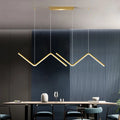 Modern Pendant Lighting Gold LED Pendant Light Minimalist Wave Hanging Light for Kitchen
