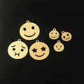 New Style 14k Gold Filled Smile Face Pendants for Necklace Bracelet Charms