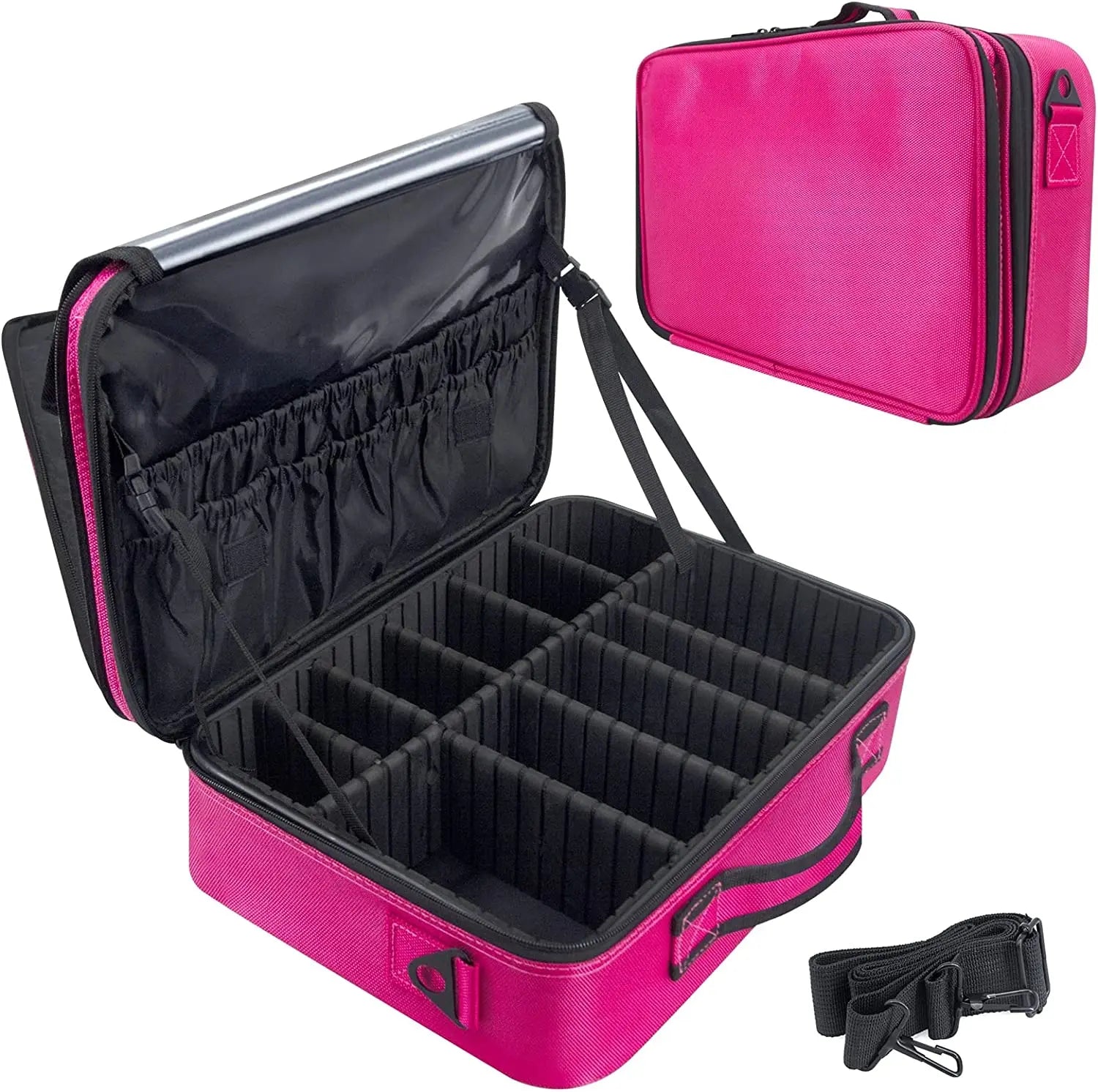 Large Travel Cosmetic Case Organizer Professional Portable Makeup Storage Bag