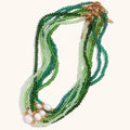 Dingran Necklace Freshwater Pearl Green Crystal Bead Necklaces Natural Stone Beaded Jewelry for Women