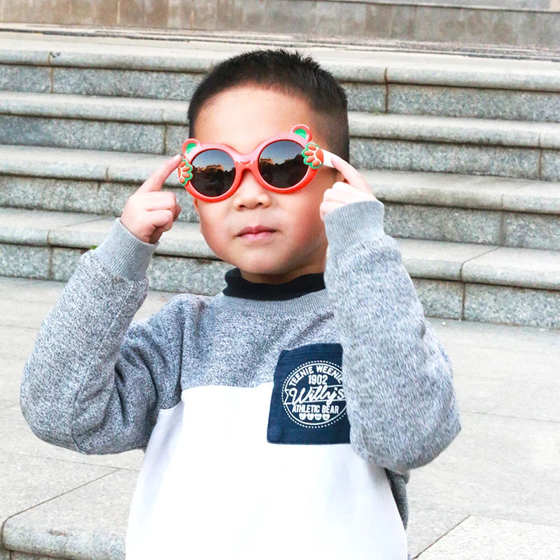 2024 High-End Luxury Sunglasses for Children Blue Red Pink Frame Models Eyeglasses Baby Shades Kids Glasses