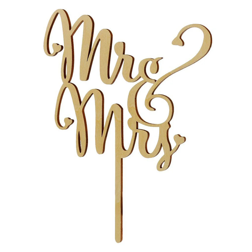Wooden Wedding Supplies MR Mrs Cake Topper  Wedding Cake Topper