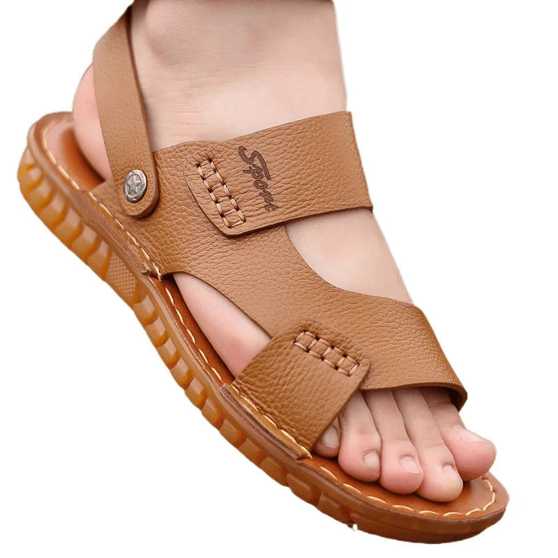Men's Simple Fashion New Anti-slip Sandals Summer Beach Outdoor Men's Sandals Convenient Open Toe Breathable Men's Walking Shoes