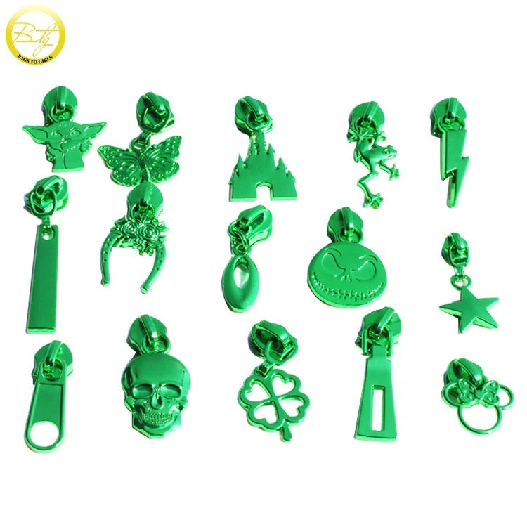 Newest Fashion Garment Accessory Puller Charms Wholesale Hot Designs Puller Slider for Bags