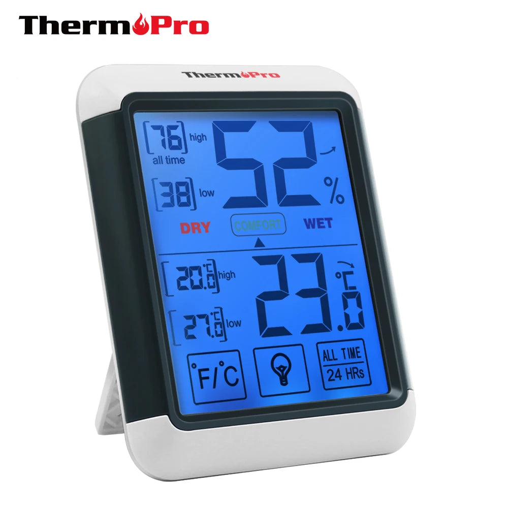 Multifunctional Thermopro TP55 Digital Indoor Thermometer Hygrometer With Max Min Records