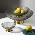 Creative Hotel Home Living Room Coffee Table Decoration Ornaments Light Luxury Net Red Crystal Glass Fruit  Candy Fruit Plate