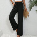 European and American 2024 Spring/Summer New Loose and Versatile Solid Color Floor Sweeping Wide Leg Casual Pants