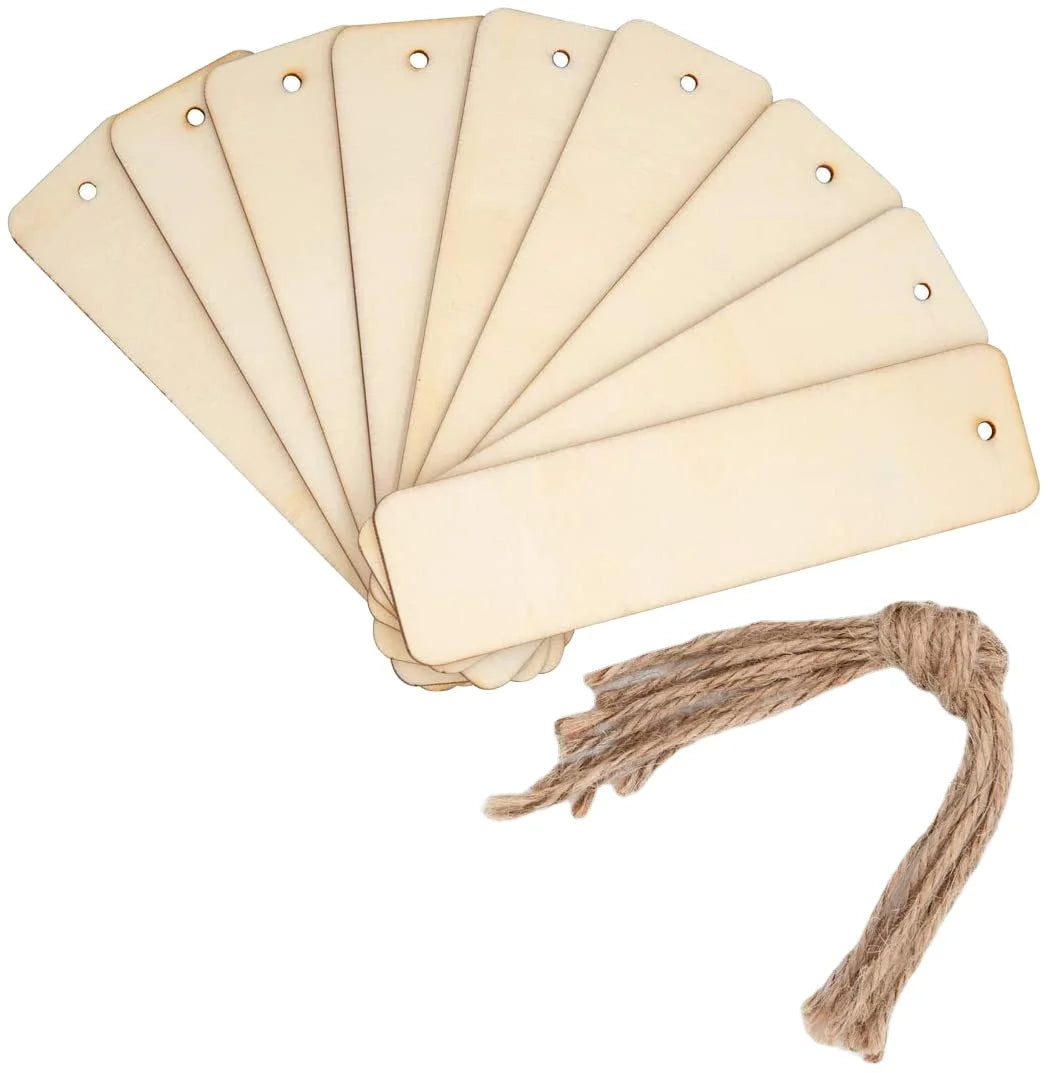 Ecofriendly Wood Bookmark DIY Blank Hanging Creative Wood Unfinished Wood Hanging Tags