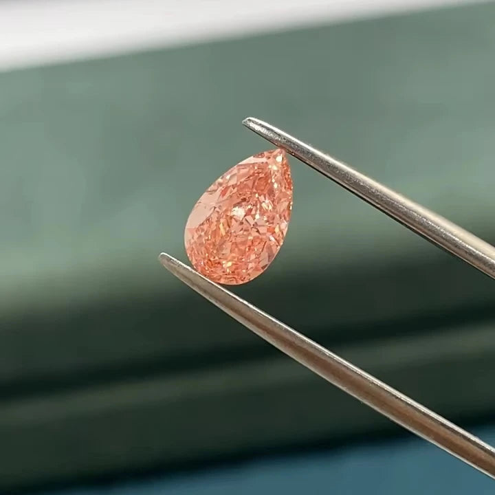 Anster Jewelry Pear-shaped Cut Lab Grown Diamond HPHT Red Blue Green Yellow Pink Heart-shaped Diamond for Jewelry Making