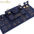 WYP Microfiber&Metal Ring Necklace Display Jewelry Props Portrait Display Bust Stand Earring Jewelry Packaging
