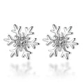 Christmas Fashion 925 Sterling Silver Snowflake Stud Earring Jewelry Studs for Women