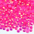 XULIN 3mm 4mm 5mm 6mm Jelly Ab Round Stones Crystals Non Hot Fix Strass Flat Back Resin Rhinestone for Clothing Accessory