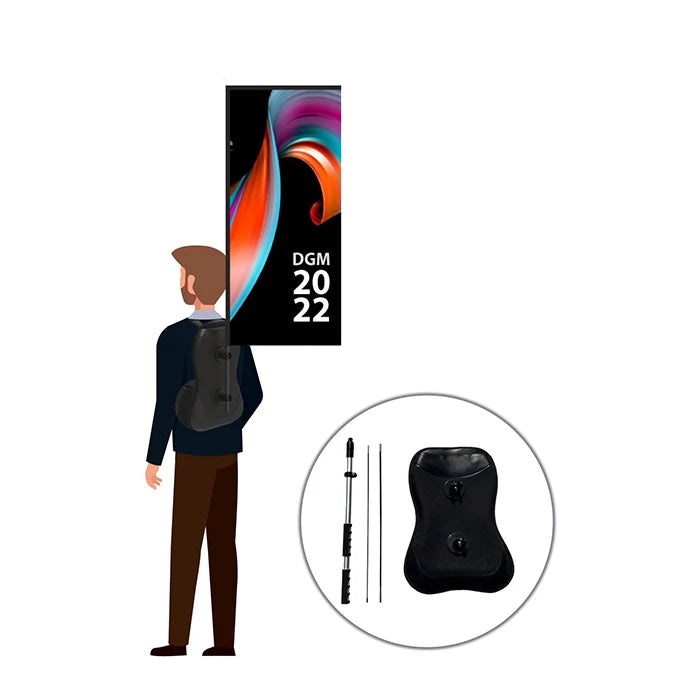 2024 Custom Outdoor Sports Advertising Backpack Flag Banner Teardrop Feather Style with Any Logo Text Printed New Product