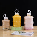 500ML 16OZ Juice Drink Containers PET Plastic Milk Tea Bucket Bottles With Caps for Juicing Drinking Cold Beverages
