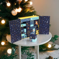 Christmas Gift Empty Advent Calendar Box with Embossing Matt Lamination UV Coating Sponge Lining for Custom Gift Packaging